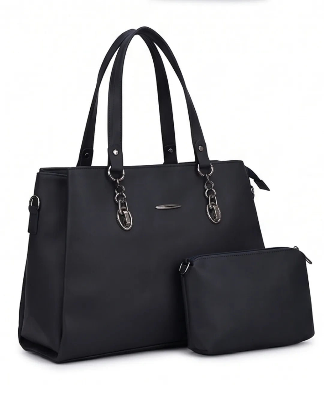 Spacious Workwear Tote Bag - Black