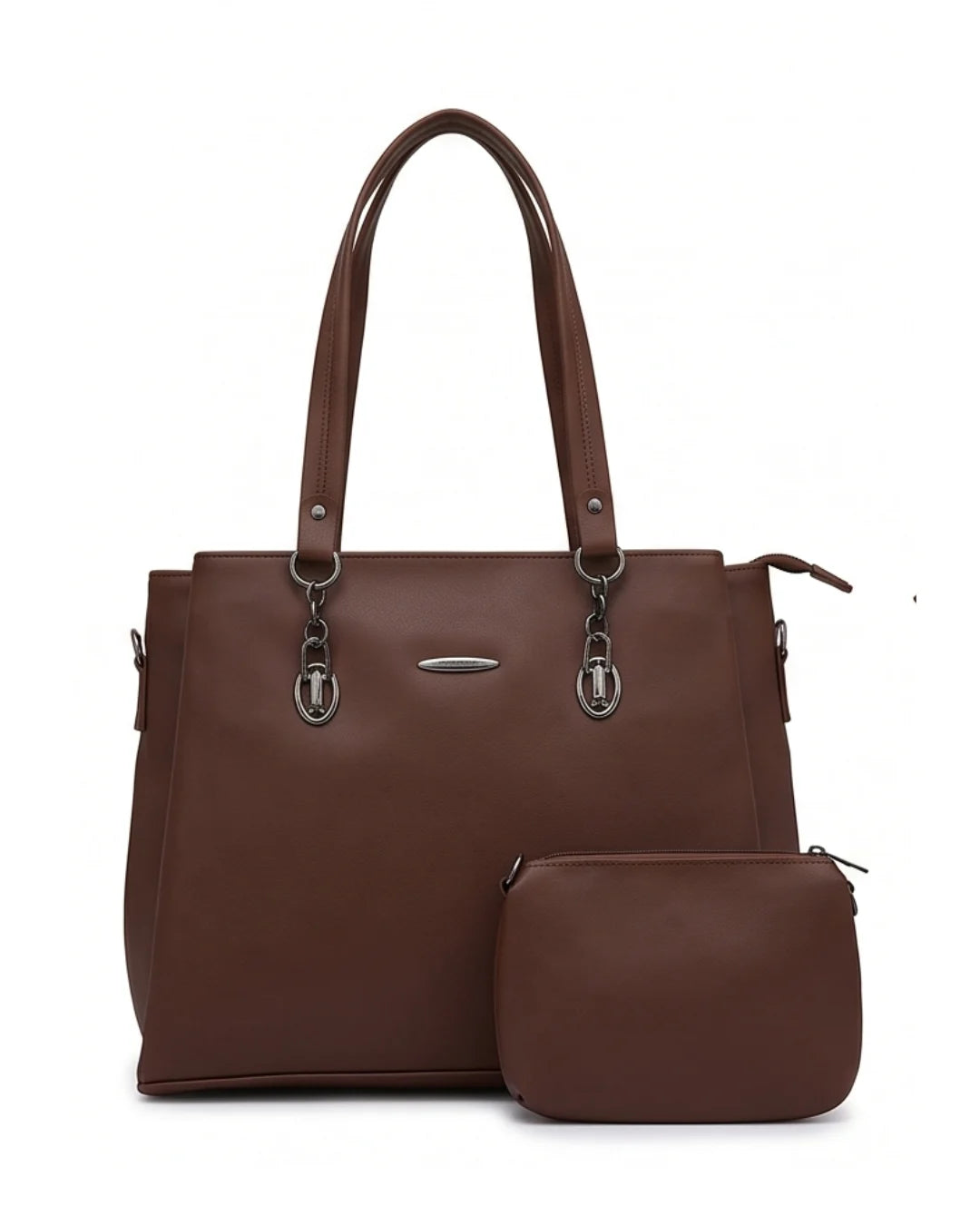 Spacious Workwear Tote Bag - Tan Brown