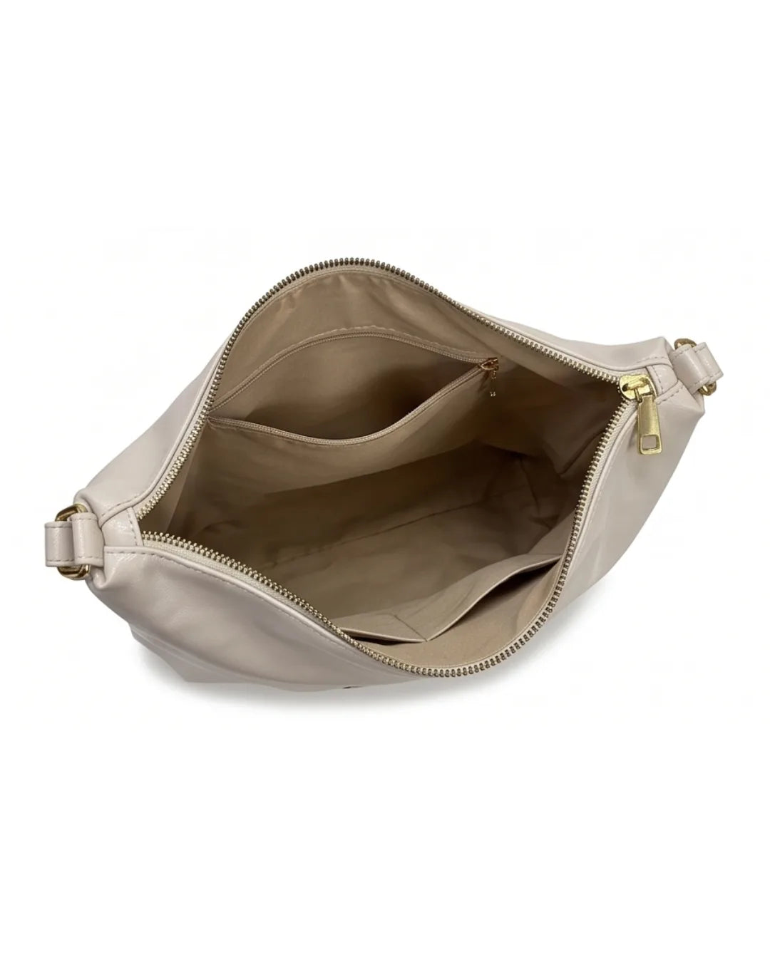 Ethnic Motif Soft Hobo Bag - Grey