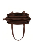 Spacious Workwear Tote Bag - Tan Brown