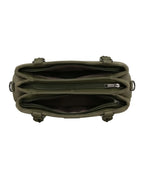 Playful Twill Olive Green Satchel Bag