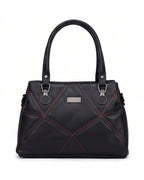 Classic Textured Black Satchel Bag