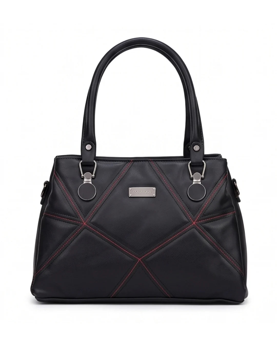 Classic Textured Black Satchel Bag