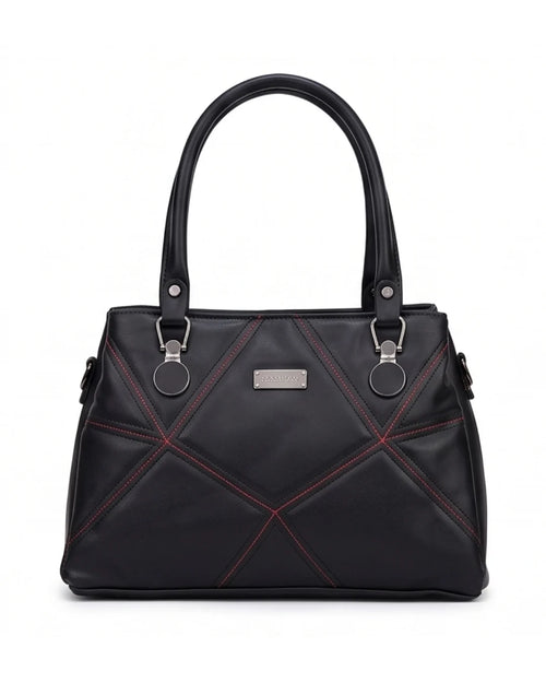Classic Textured Black Satchel Bag