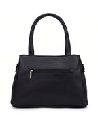Classic Textured Black Satchel Bag