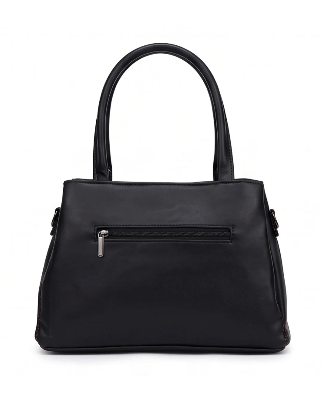 Classic Textured Black Satchel Bag