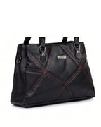Classic Textured Black Satchel Bag
