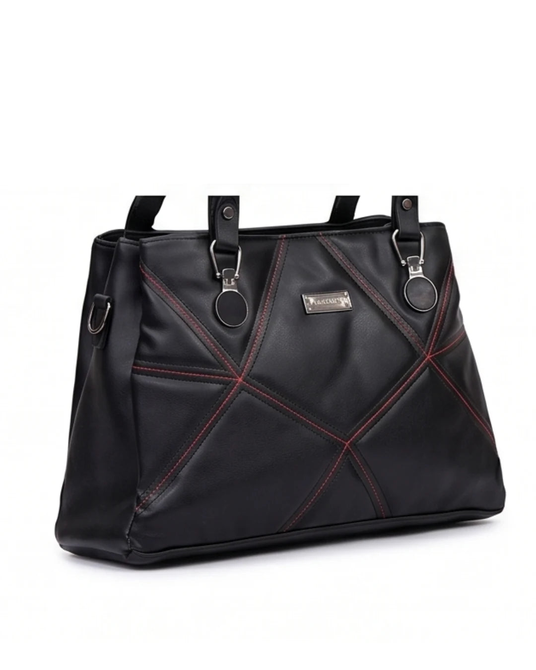 Classic Textured Black Satchel Bag