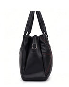 Classic Textured Black Satchel Bag