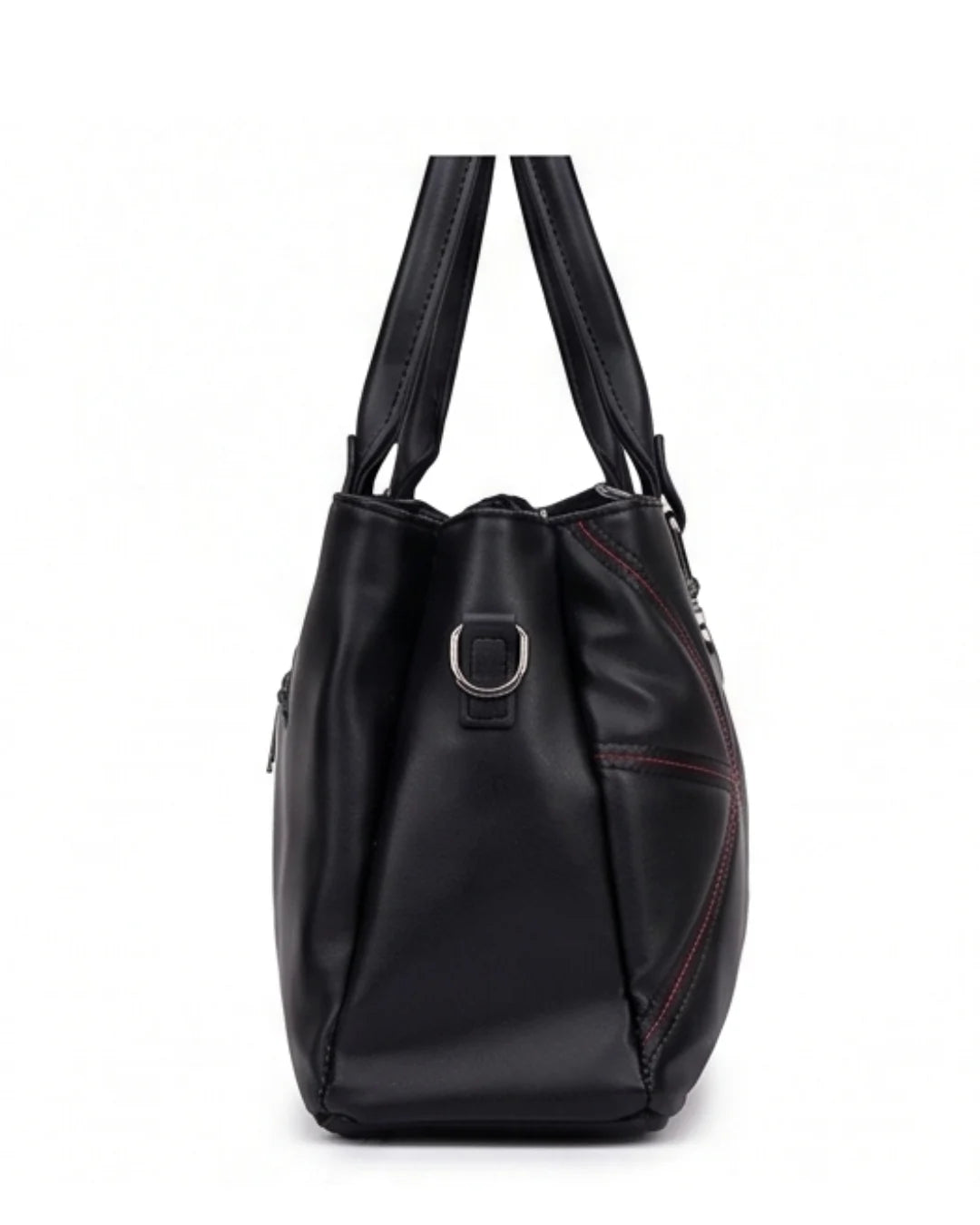 Classic Textured Black Satchel Bag