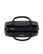Classic Textured Black Satchel Bag