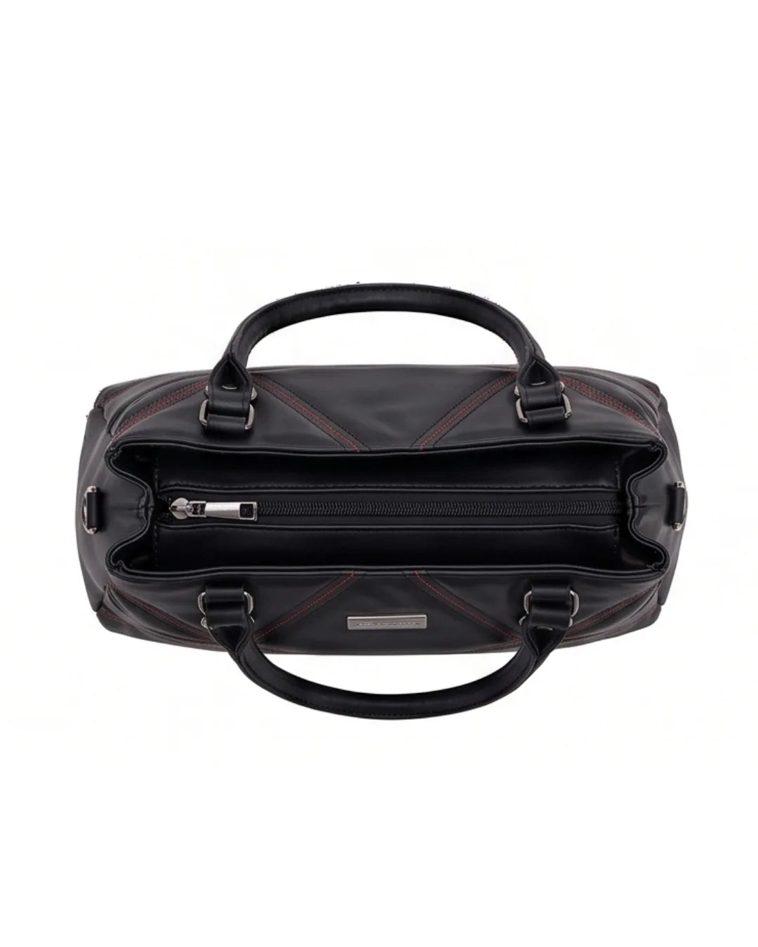 Classic Textured Black Satchel Bag