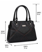 Classic Textured Black Satchel Bag