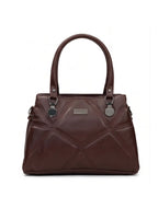 Classic Textured Brown Satchel Bag