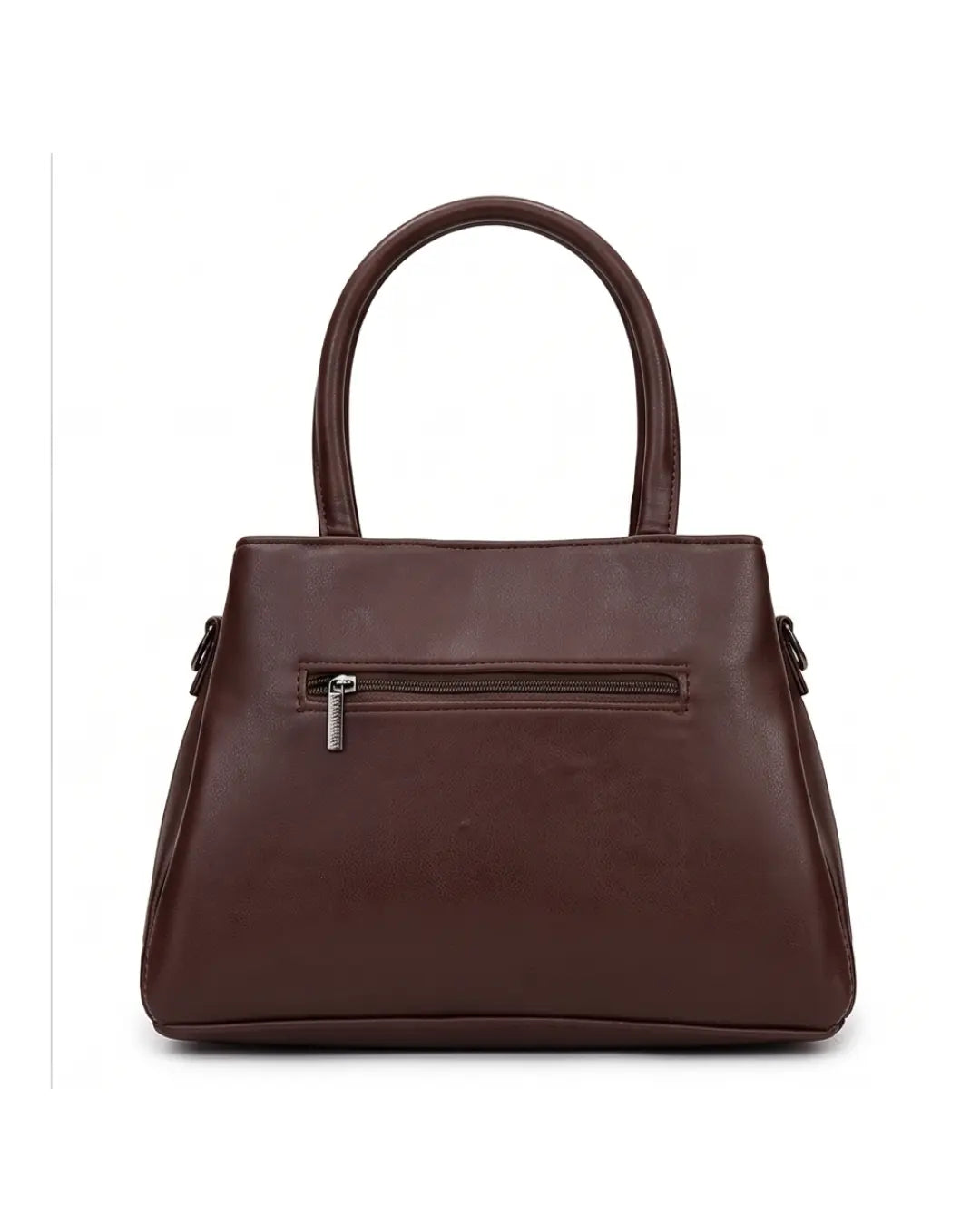 Classic Textured Brown Satchel Bag