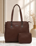 Spacious Workwear Tote Bag - Tan Brown