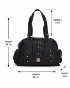 Everyday Utility Satchel Bag - Black