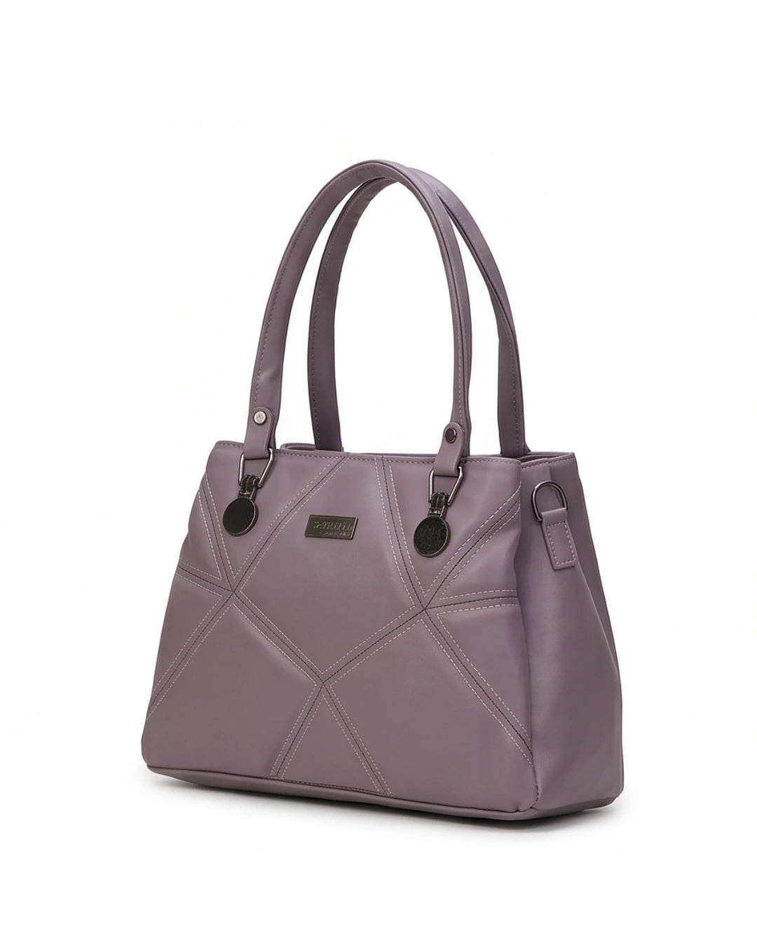 Classic Textured Purple Satchel Bag