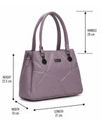Classic Textured Purple Satchel Bag