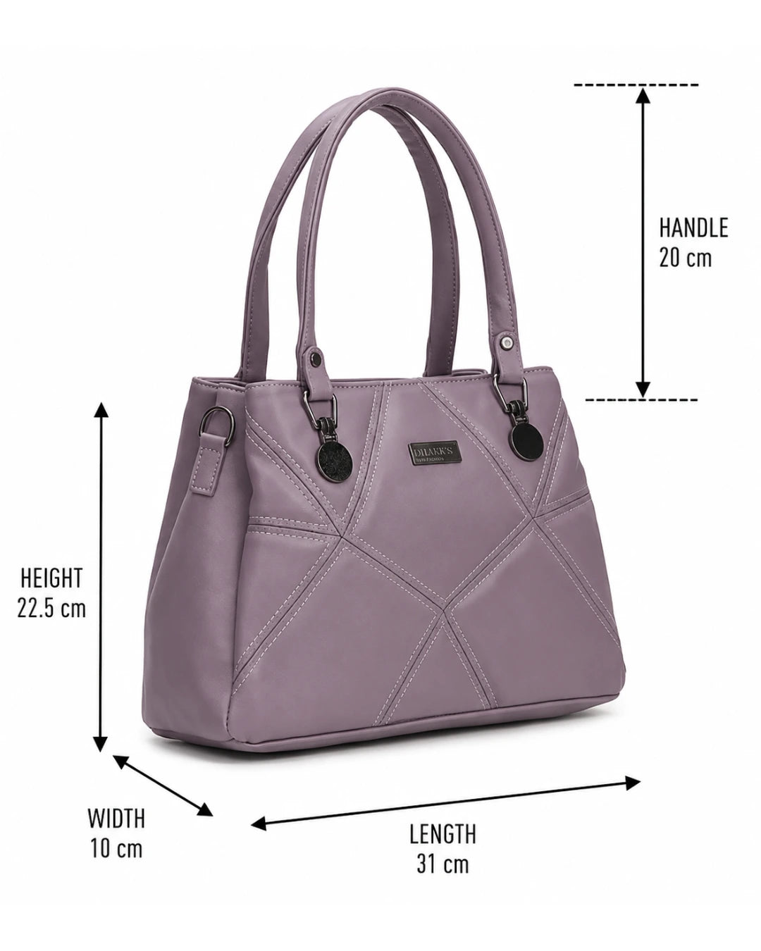 Classic Textured Purple Satchel Bag