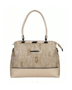 Sophisticated Jacquard Off White Satchel