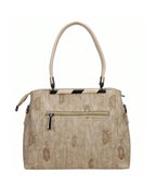 Sophisticated Jacquard Off White Satchel