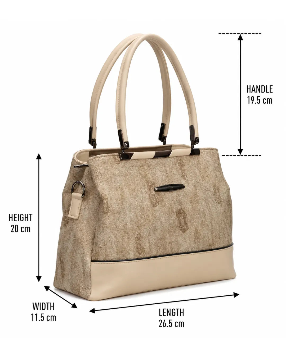 Sophisticated Jacquard Off White Satchel