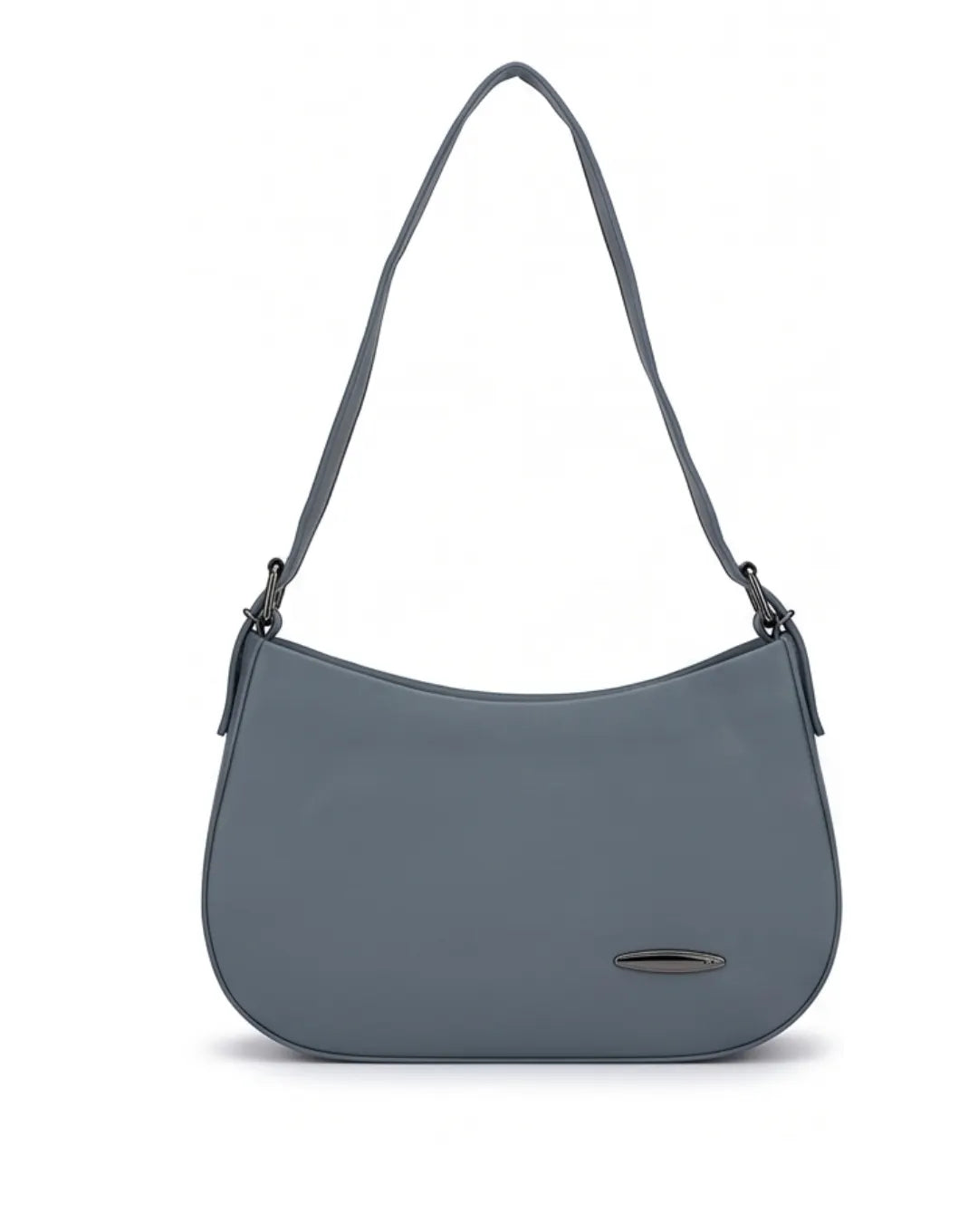 Sky blue shoulder bag on a white background