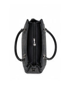 Sophisticated Jacquard Black Satchel-2