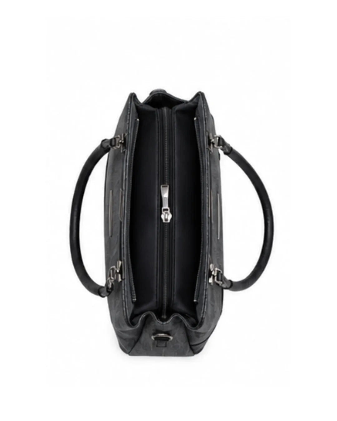 Sophisticated Jacquard Black Satchel-2