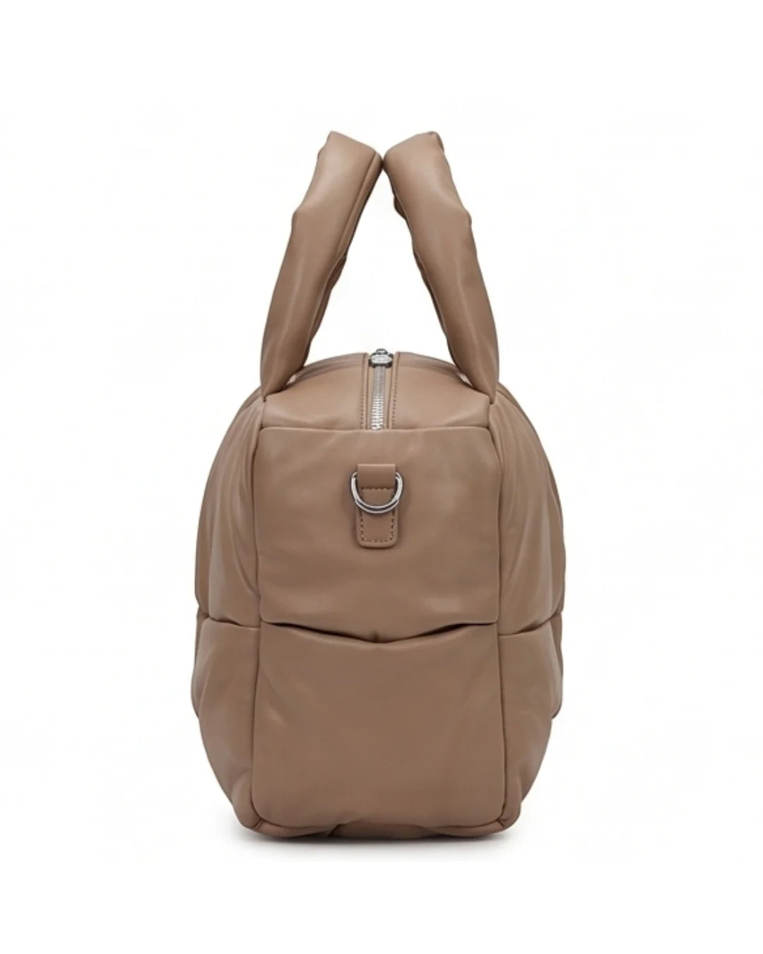 Puffy Quilted Trendy Bag - Brown