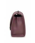 Purple handbag on a white background
