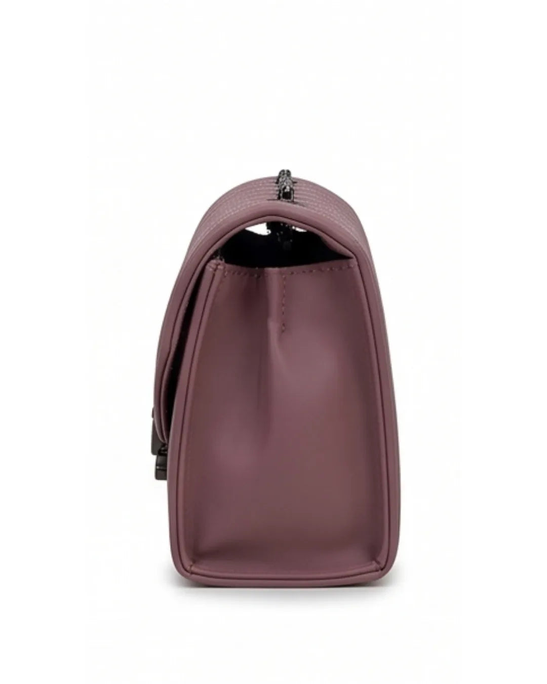 Purple handbag on a white background