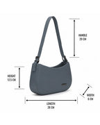 Sky blue shoulder bag on a white background 6