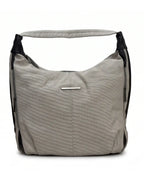 Stylish Woven Hobo Bag - Grey