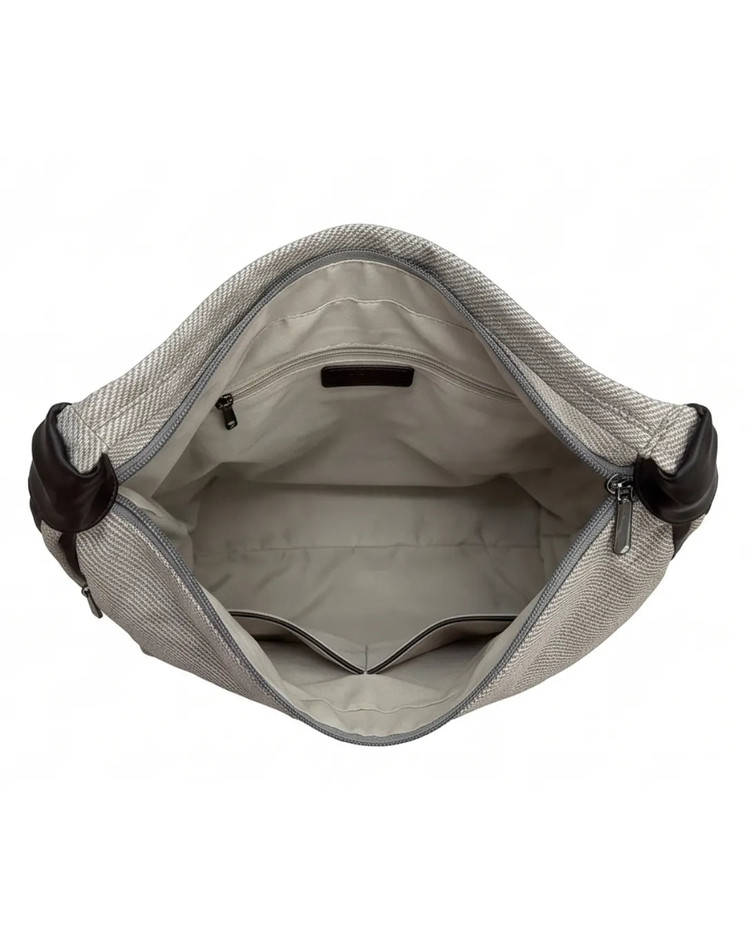 Stylish Woven Hobo Bag - Grey