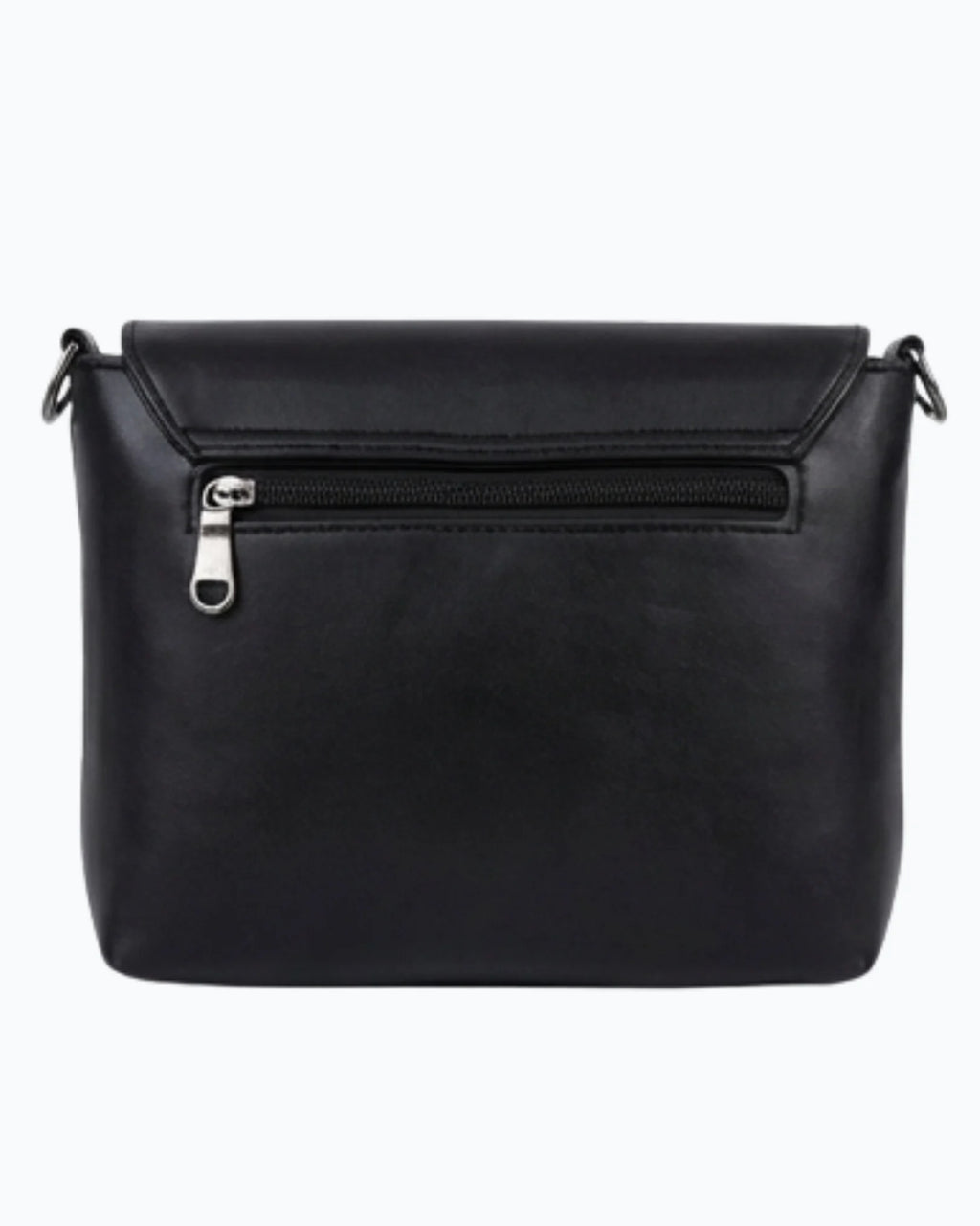 Side Bag For Girls - Black Classic Square Buckle - Lora Halle