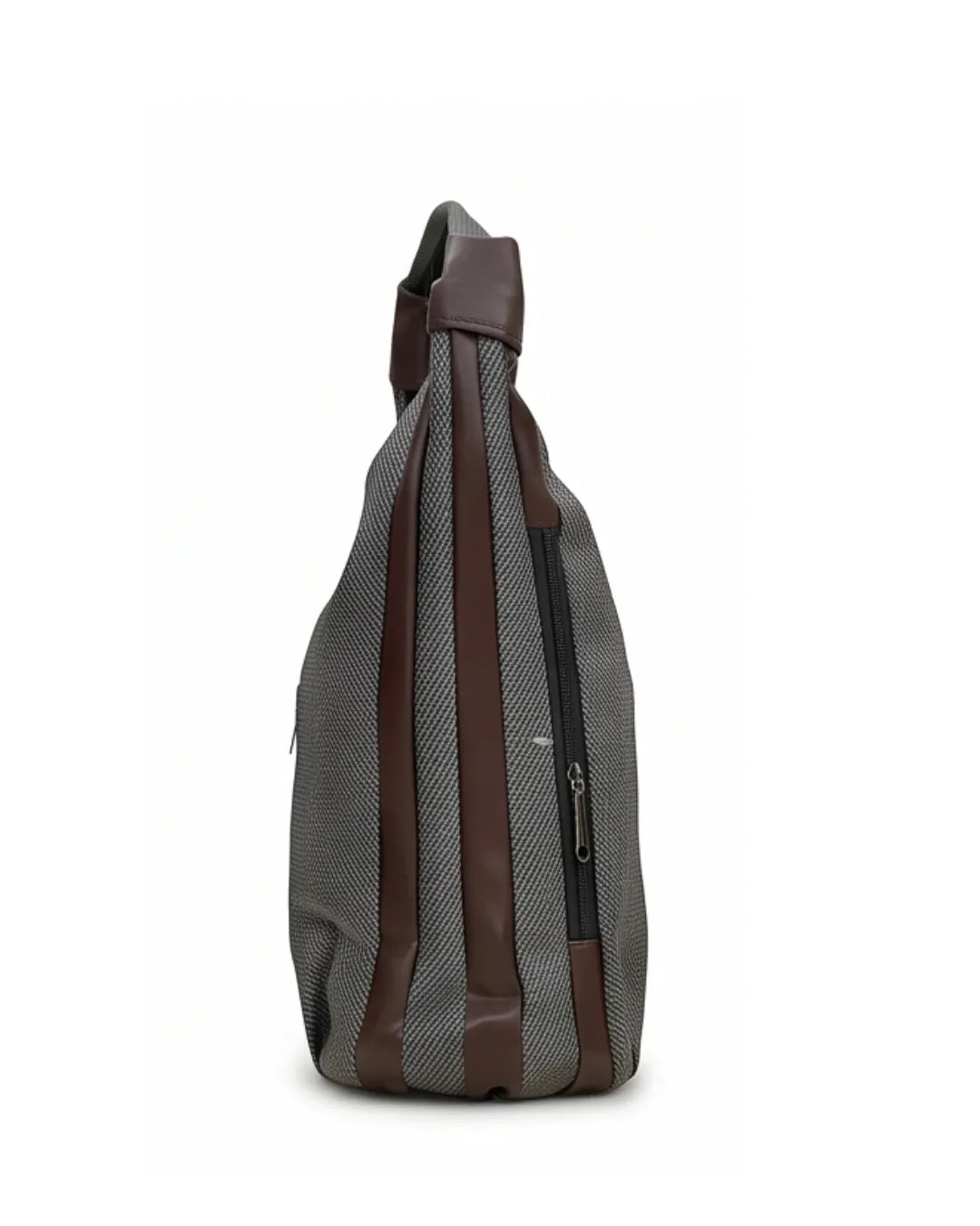 Stylish Woven Hobo Bag - Dark Grey