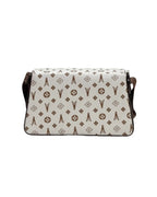 Patterned handbag on a white background