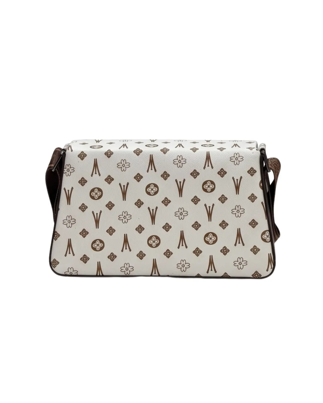 Patterned handbag on a white background