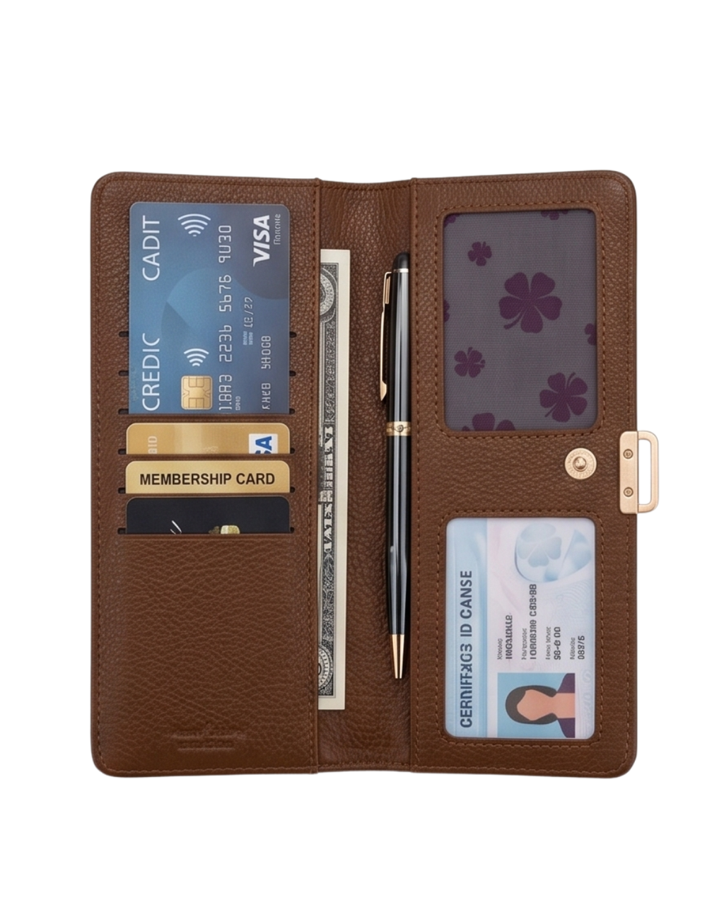Lora Halle Brown Wristlet Ladies Wallet
