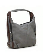 Stylish Woven Hobo Bag - Dark Grey