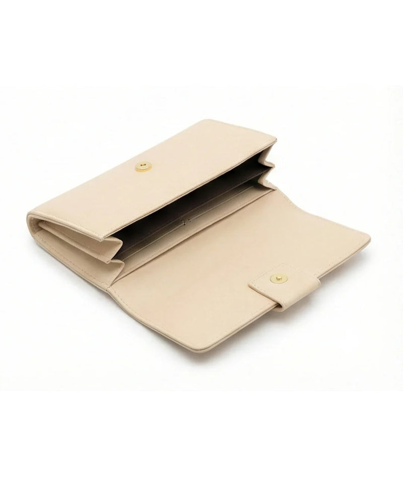Lora Halle Classic Wristlet – Sand Beige- Womens Wallet