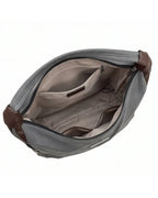Stylish Woven Hobo Bag - Dark Grey