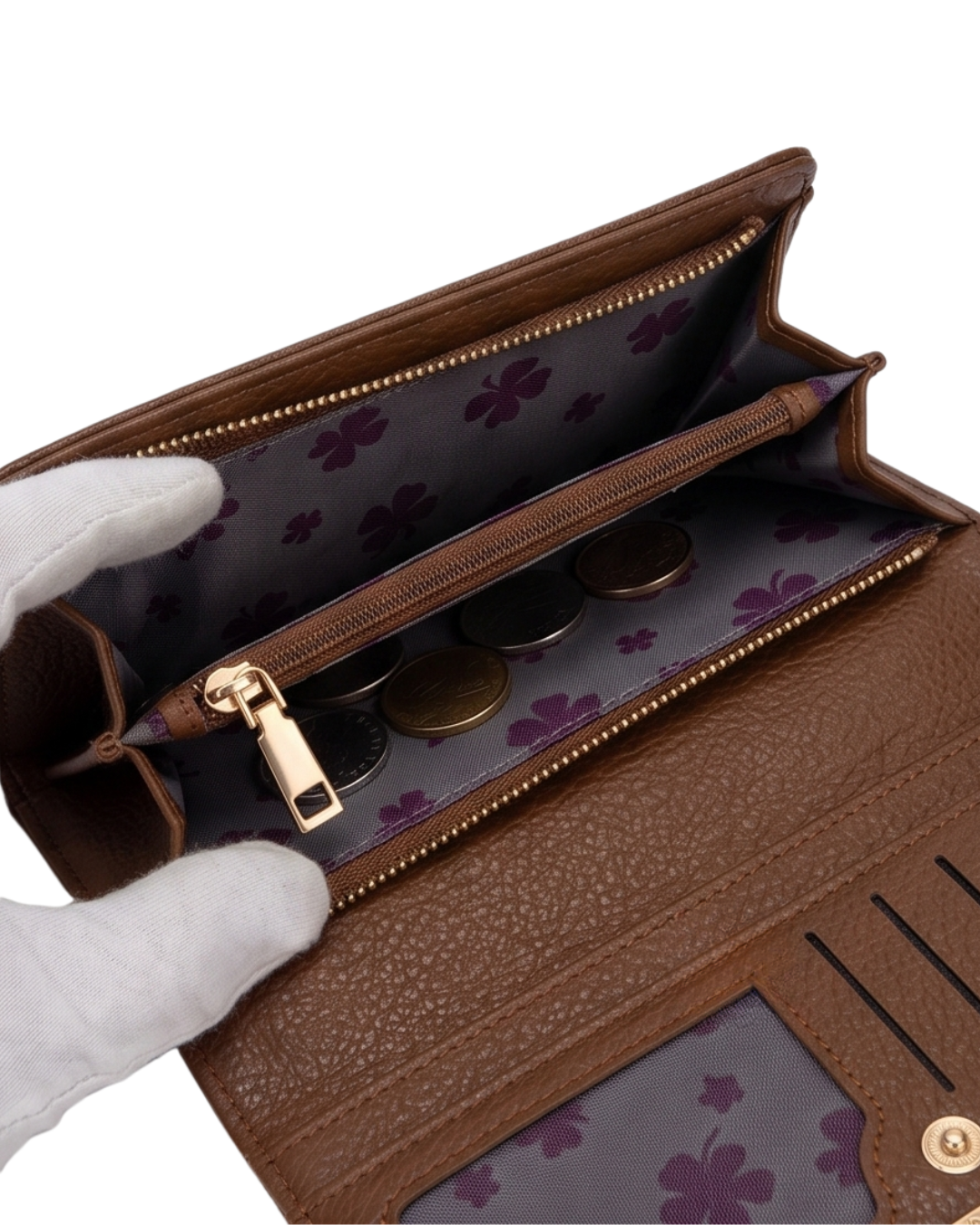 Lora Halle Brown Wristlet Ladies Wallet