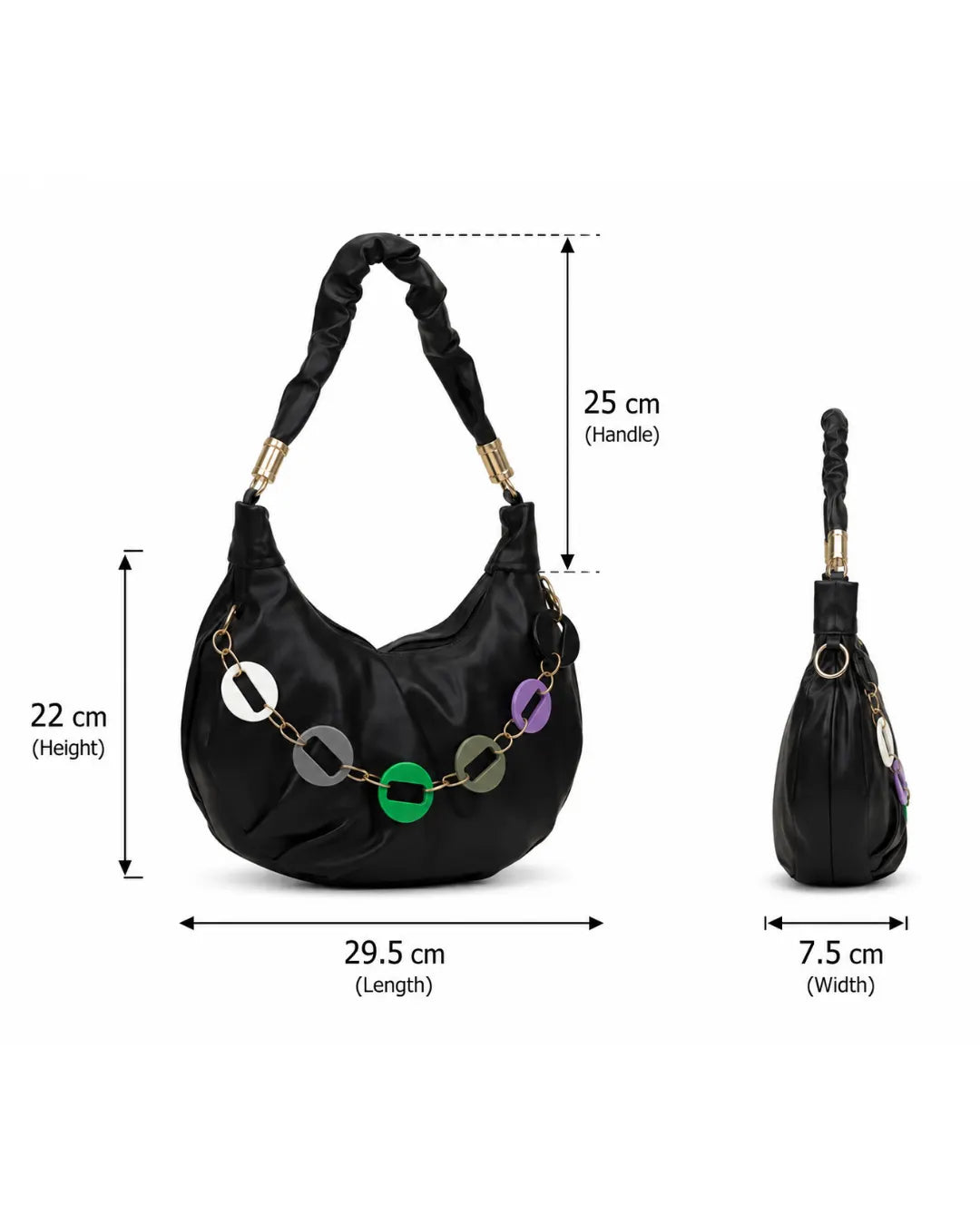Snatched Slouchy Hobo Bag - Black