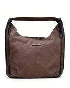 Stylish Woven Hobo Bag - Brown