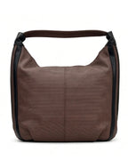Stylish Woven Hobo Bag - Brown