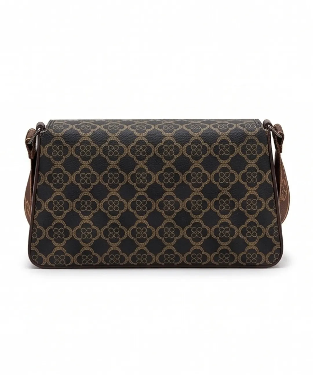 Patterned handbag on a white background