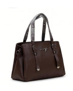 Minimalist Structured Brown Satchel Bag